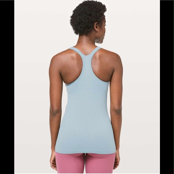 Lululemon Ebb To Street Tank II in Blue Cast Size 8 - Picture 2 of 6